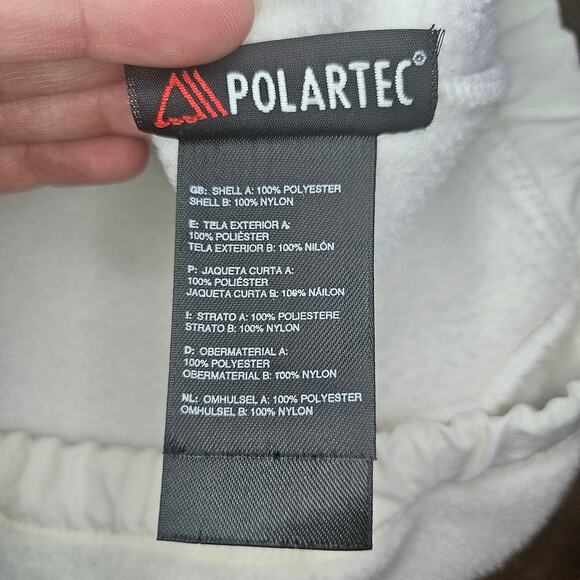 The North Face Zip Up Fleece Jacket Girls Size Large White - Picture 5 of 8